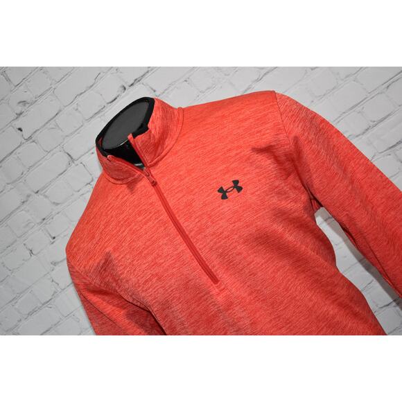 Under Armour Golf Pullover Mens Size XL Loose ColdGear Shirt 1/4 ZIP Red - Picture 1 of 7